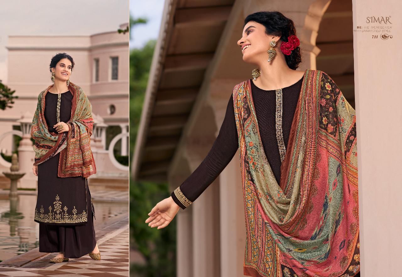 Glossy verve silk  festive look salwar suit catalog