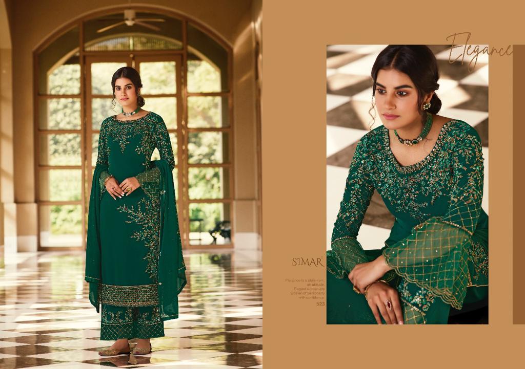 glossy zaina georgette catchy look salwar suit catalog