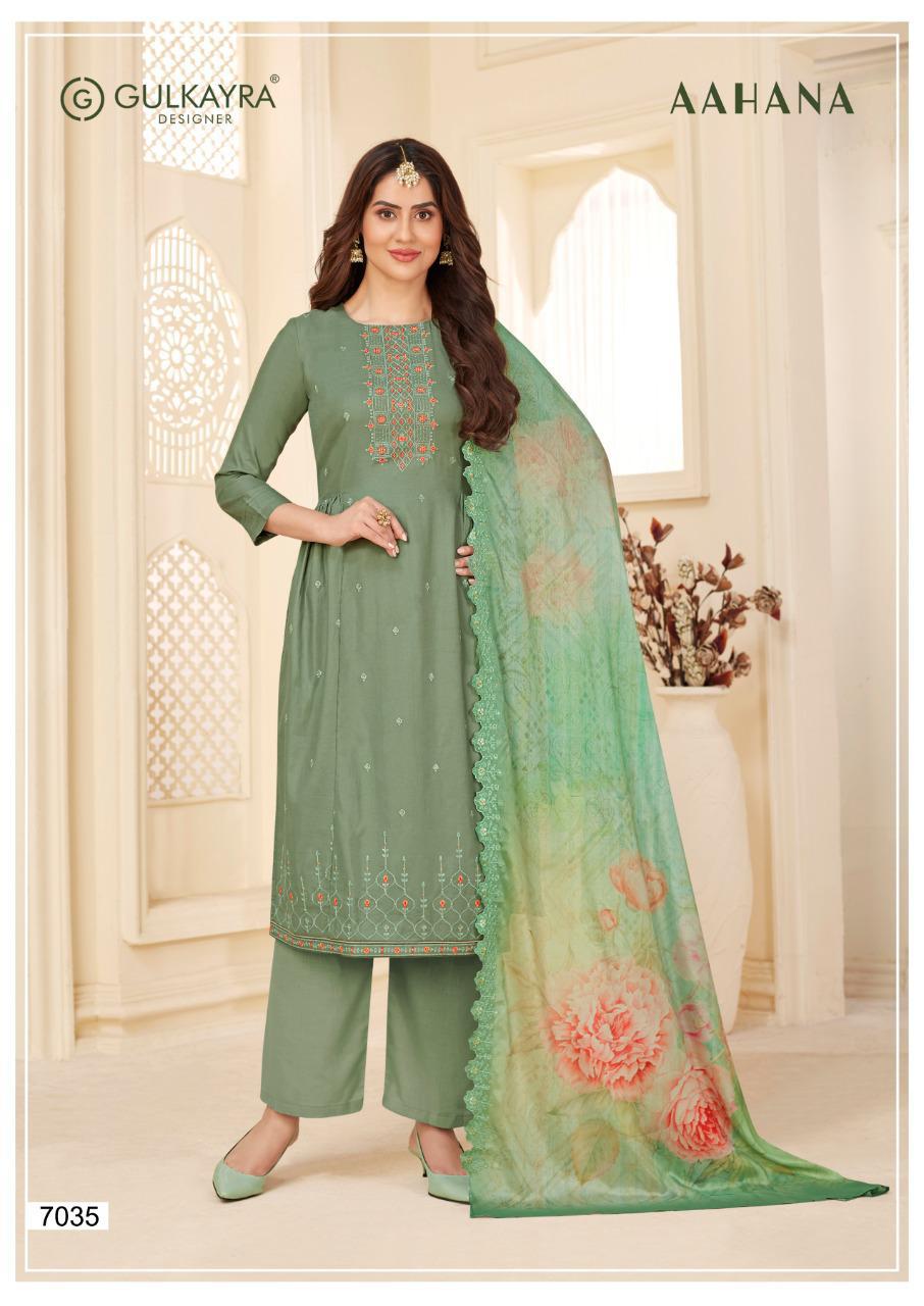 gulkayra designer aahana jam silk elegant look salwar suit catalog