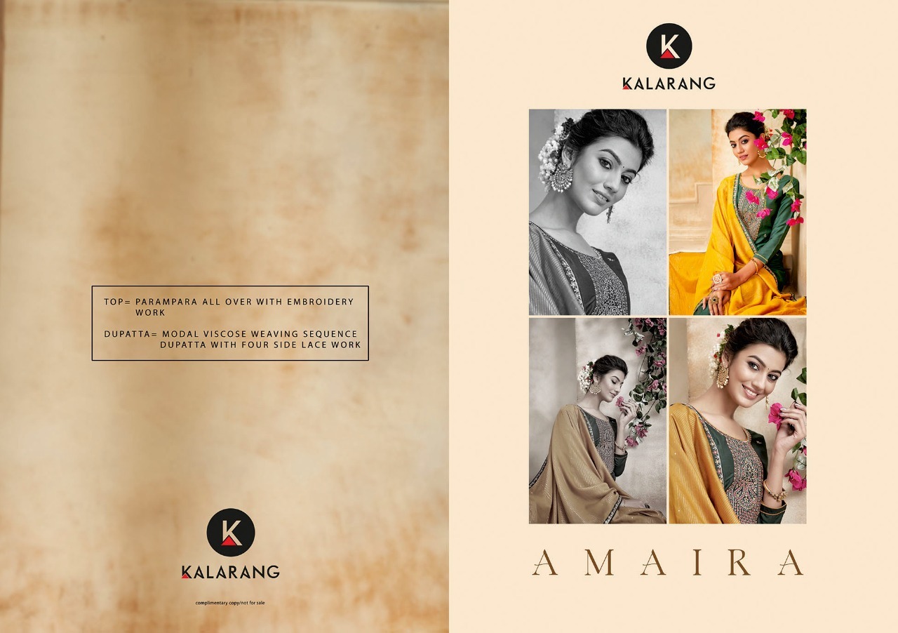 kalarang amaira Prampara elegant look salwar suit catalog