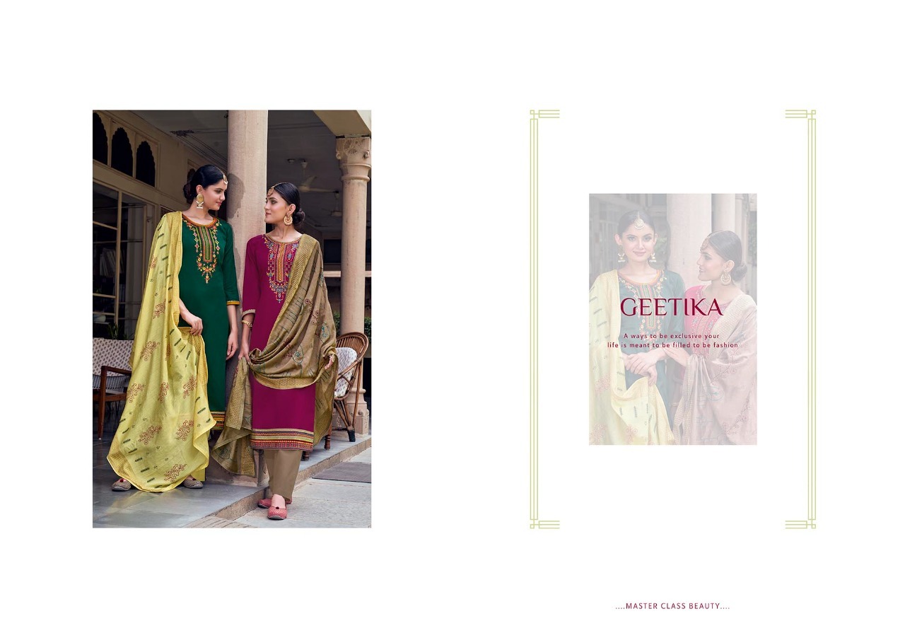 kalarang geetika jam silk elegant look salwar suit catalog