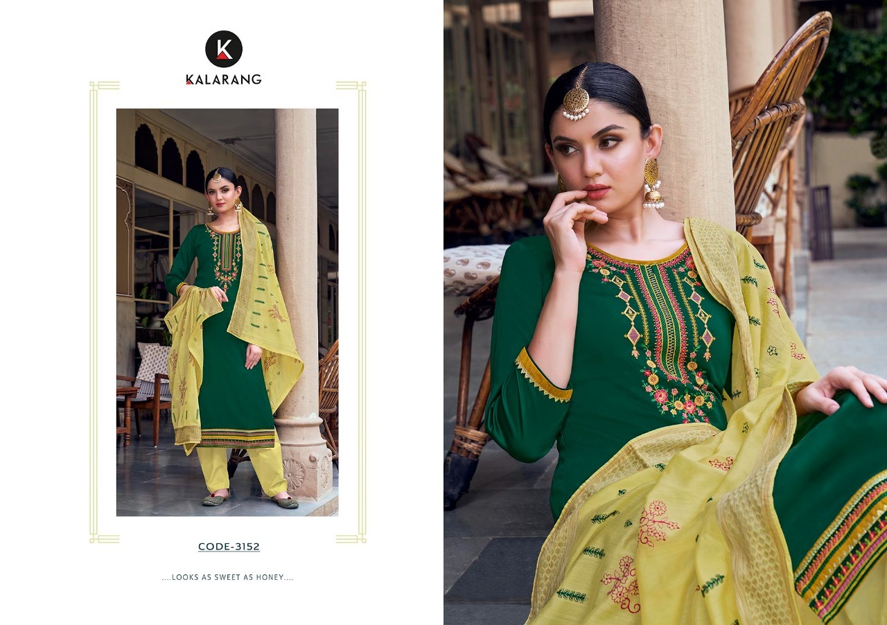 kalarang geetika jam silk elegant look salwar suit catalog