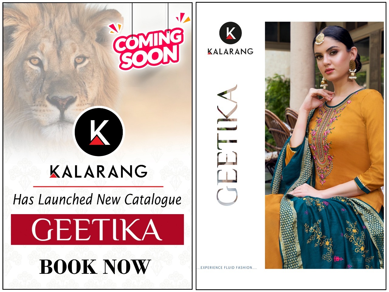 kalarang geetika jam silk elegant look salwar suit catalog