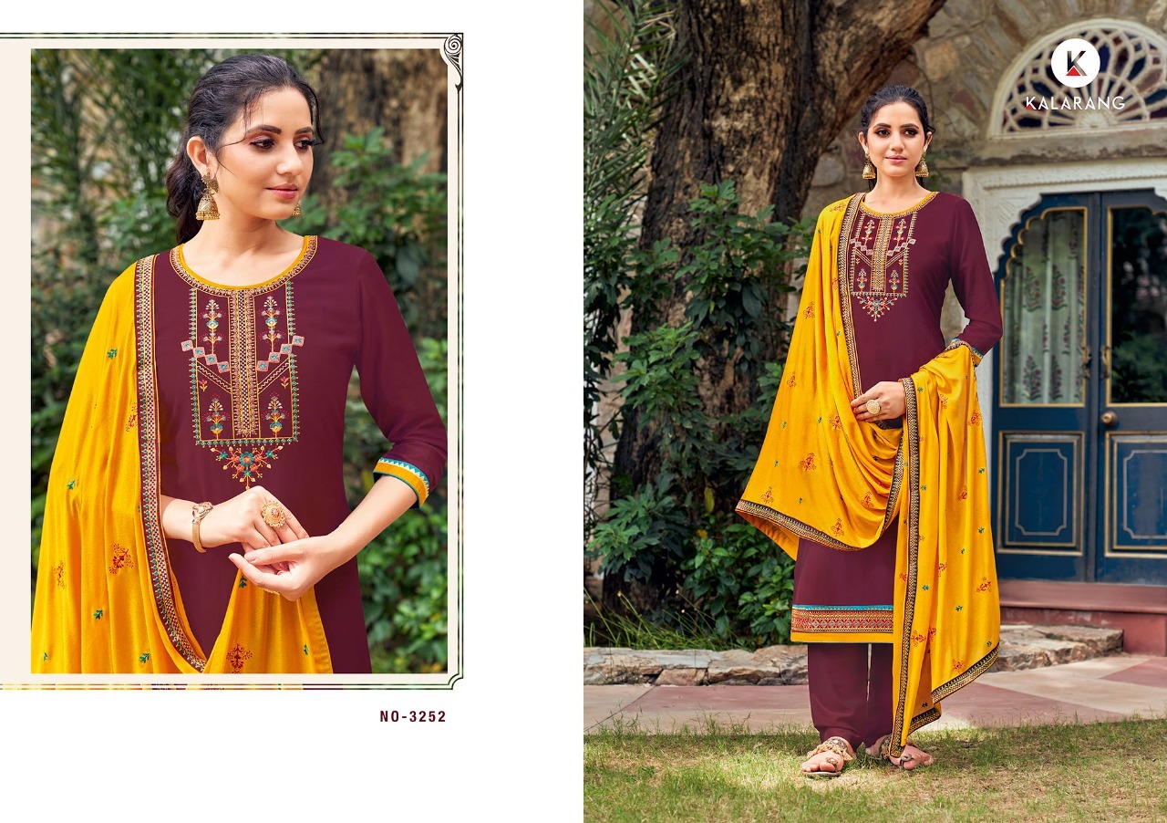 kalarang hazel chinon astonish look salwar suit catalog