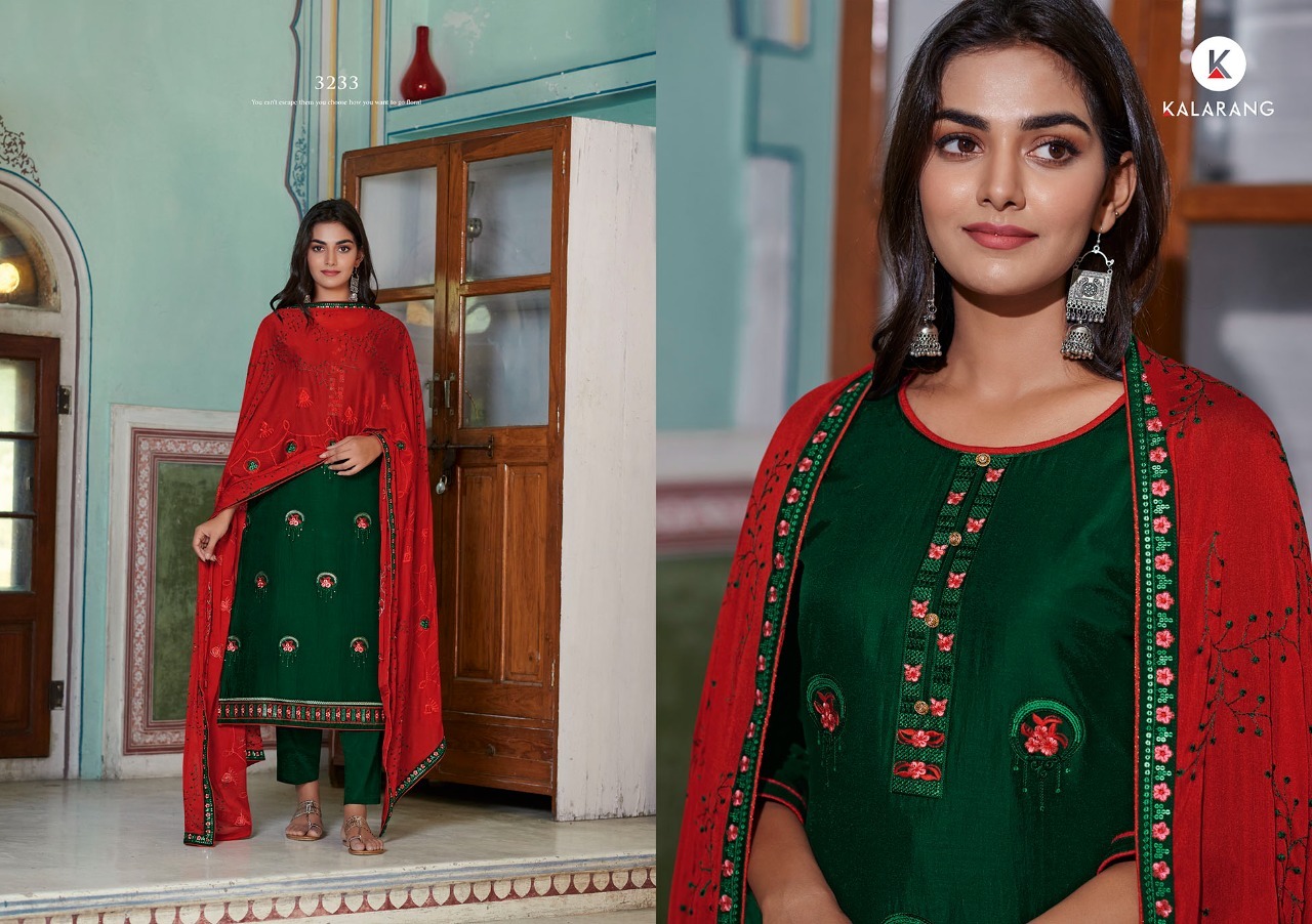 kalarang mahee silk astonish look salwar suit catalog