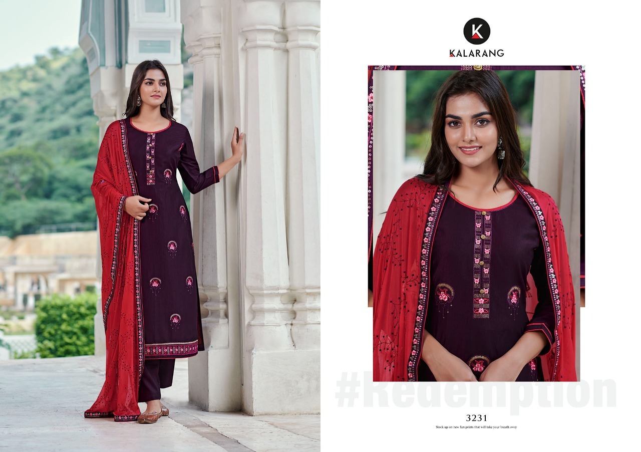 kalarang mahee silk astonish look salwar suit catalog