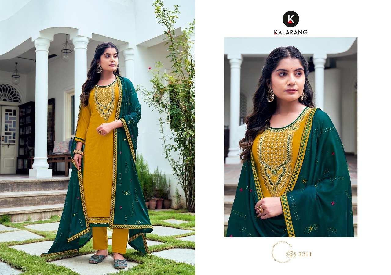 kalarang sahana silk astonish look salwar suit catalog