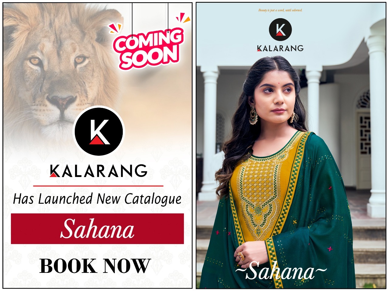 kalarang sahana silk astonish look salwar suit catalog