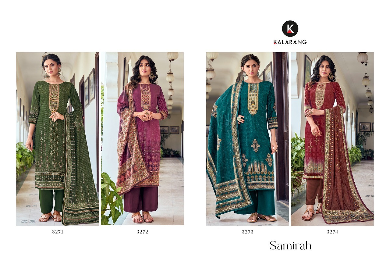 kalarang samirah velvet elegant look salwar suit catalog