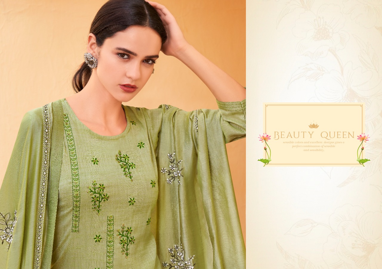 kalaroop by kajree aangan  graceful look kurti pant with dupatta catalog