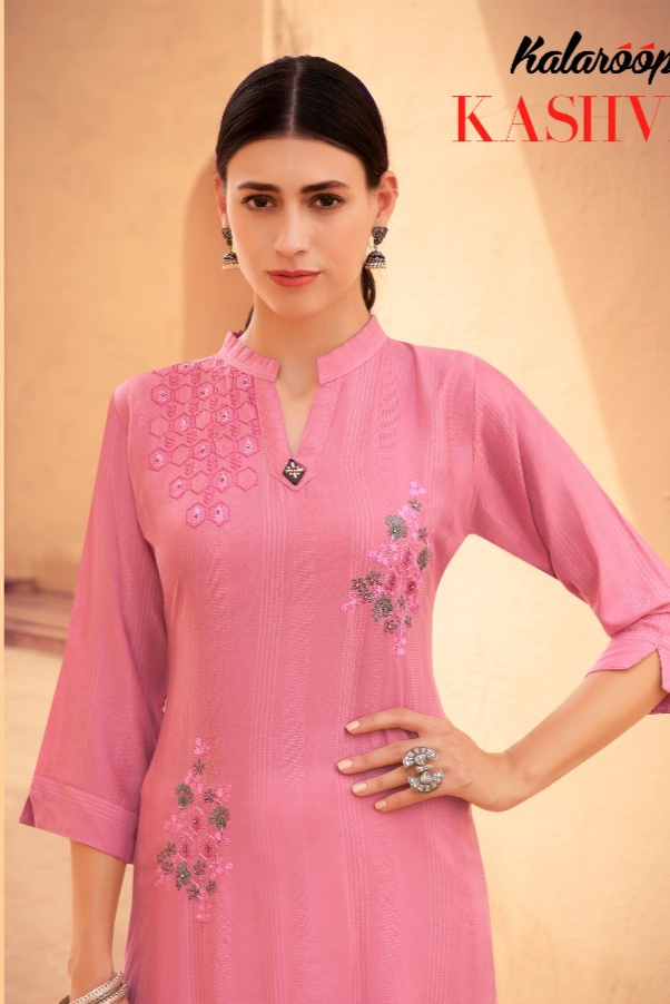 Kalaroop by Kajree kashvi Fancy Weaving catchy look kurti  catalog