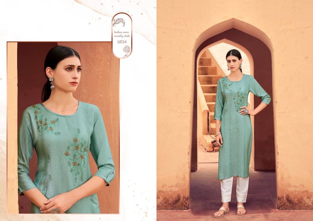 Kalaroop by Kajree kashvi Fancy Weaving catchy look kurti  catalog