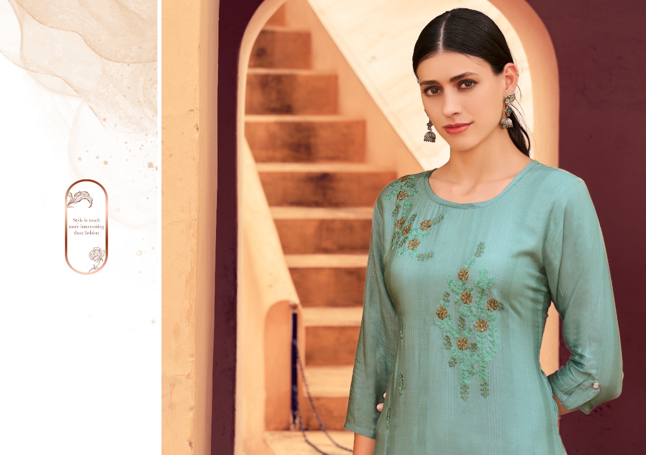 Kalaroop by Kajree kashvi Fancy Weaving catchy look kurti  catalog