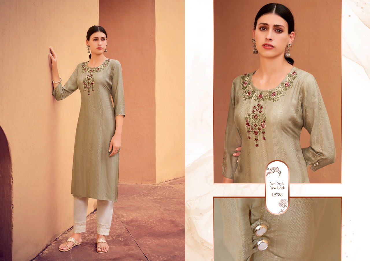 Kalaroop by Kajree kashvi Fancy Weaving catchy look kurti  catalog