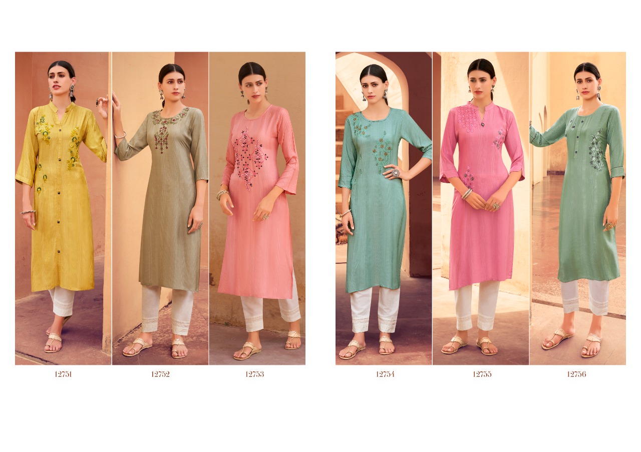 Kalaroop by Kajree kashvi Fancy Weaving catchy look kurti  catalog