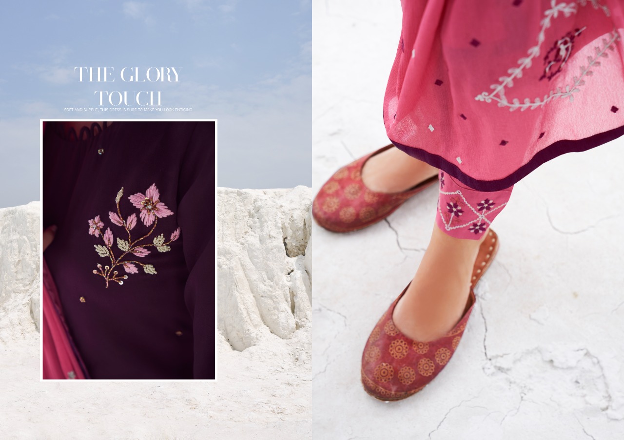 kalaroop by kajree kivi naira silk graceful look kurti pant with dupatta catalog