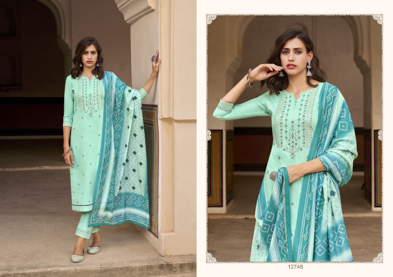 kalaroop by kajree pihoo Pure Eclipse graceful look kurti pant with dupatta catalog