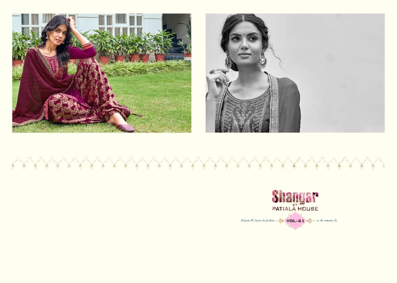 kessi fabrics Shangar by Patiala House Vol 21 jam silk exclusive Embroidery salwar suit catalog