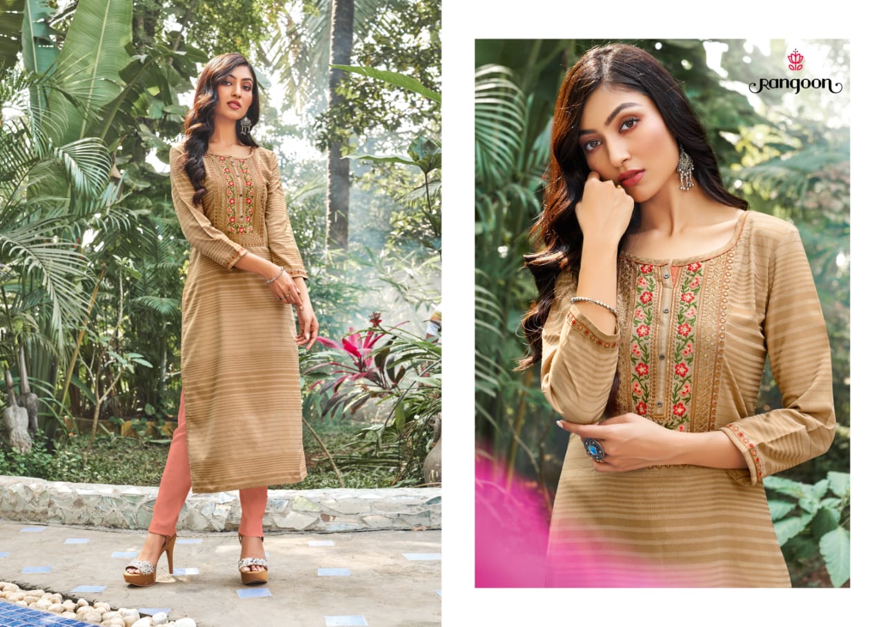 kessi rangoon classic linen cotton decent colour and pattern kurti catalog