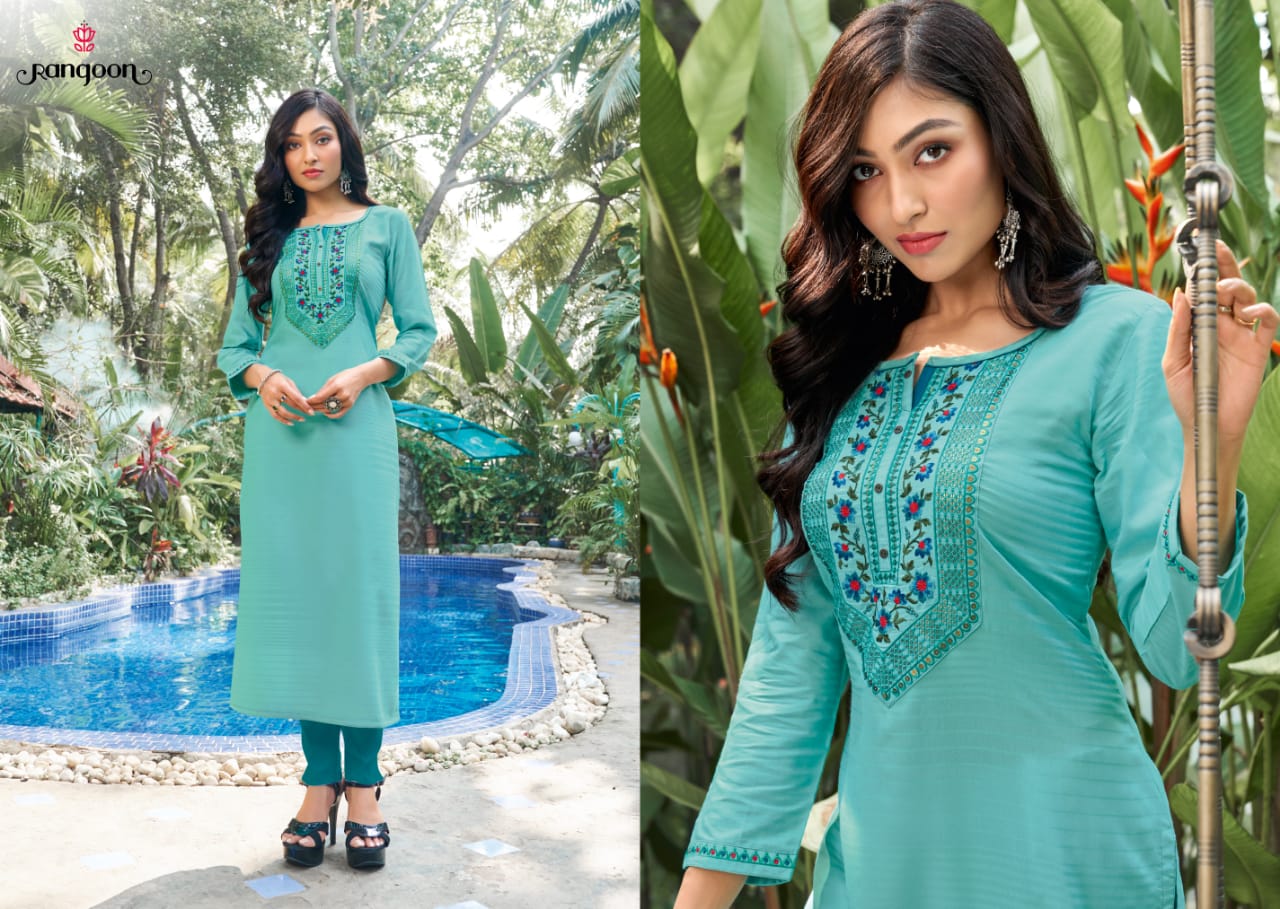 kessi rangoon classic linen cotton decent colour and pattern kurti catalog