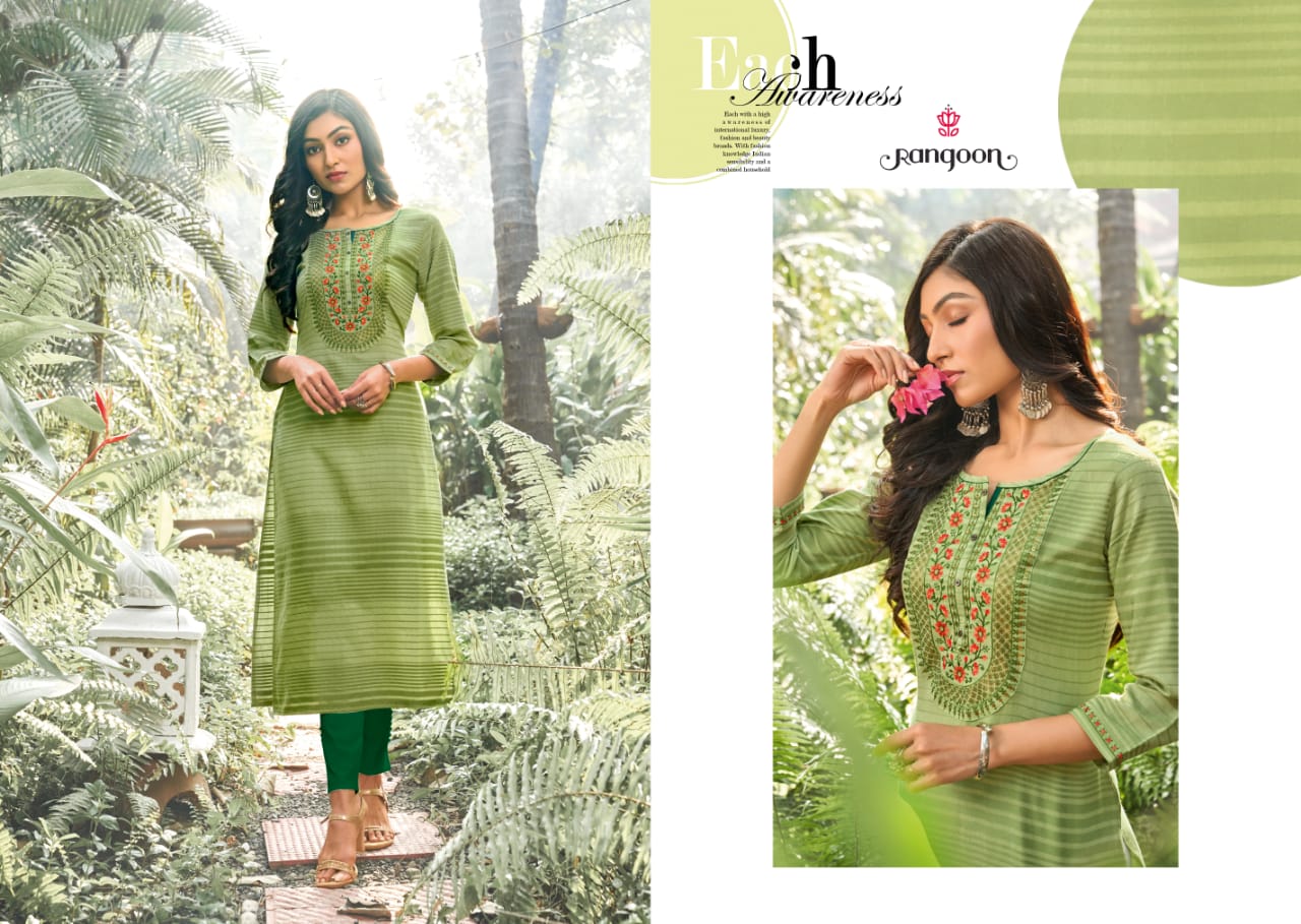 kessi rangoon classic linen cotton decent colour and pattern kurti catalog