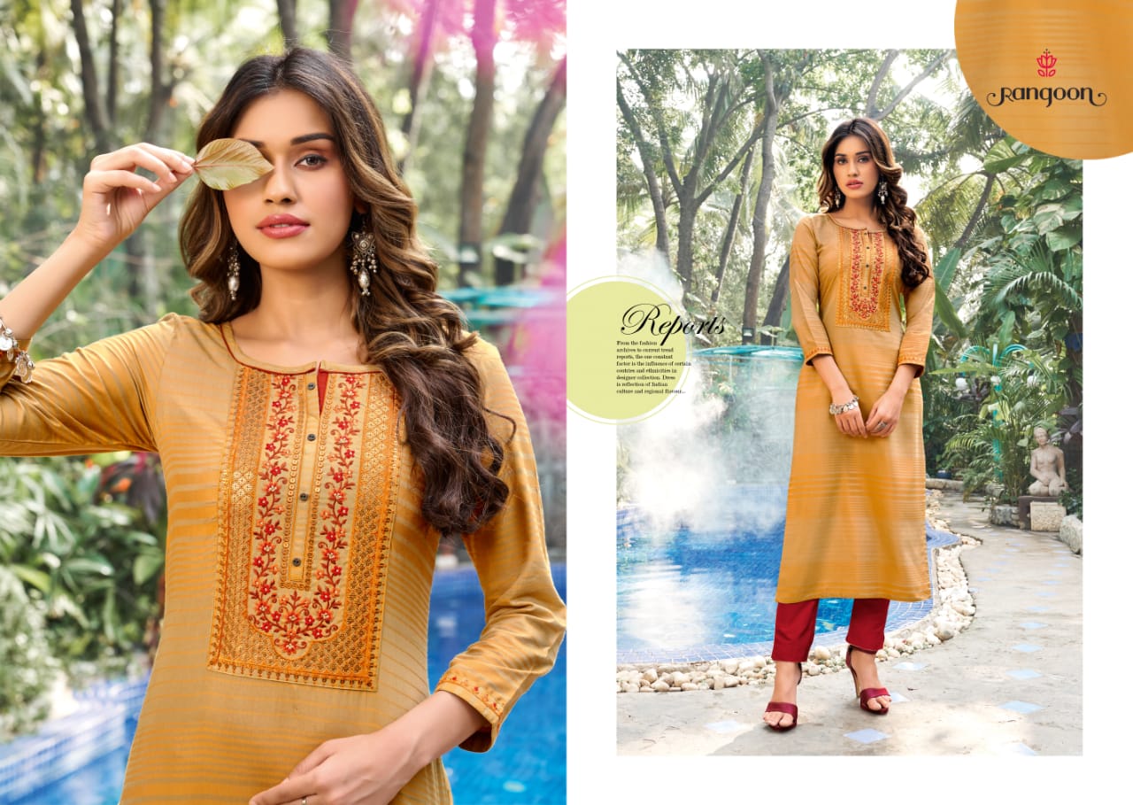 kessi rangoon classic linen cotton decent colour and pattern kurti catalog