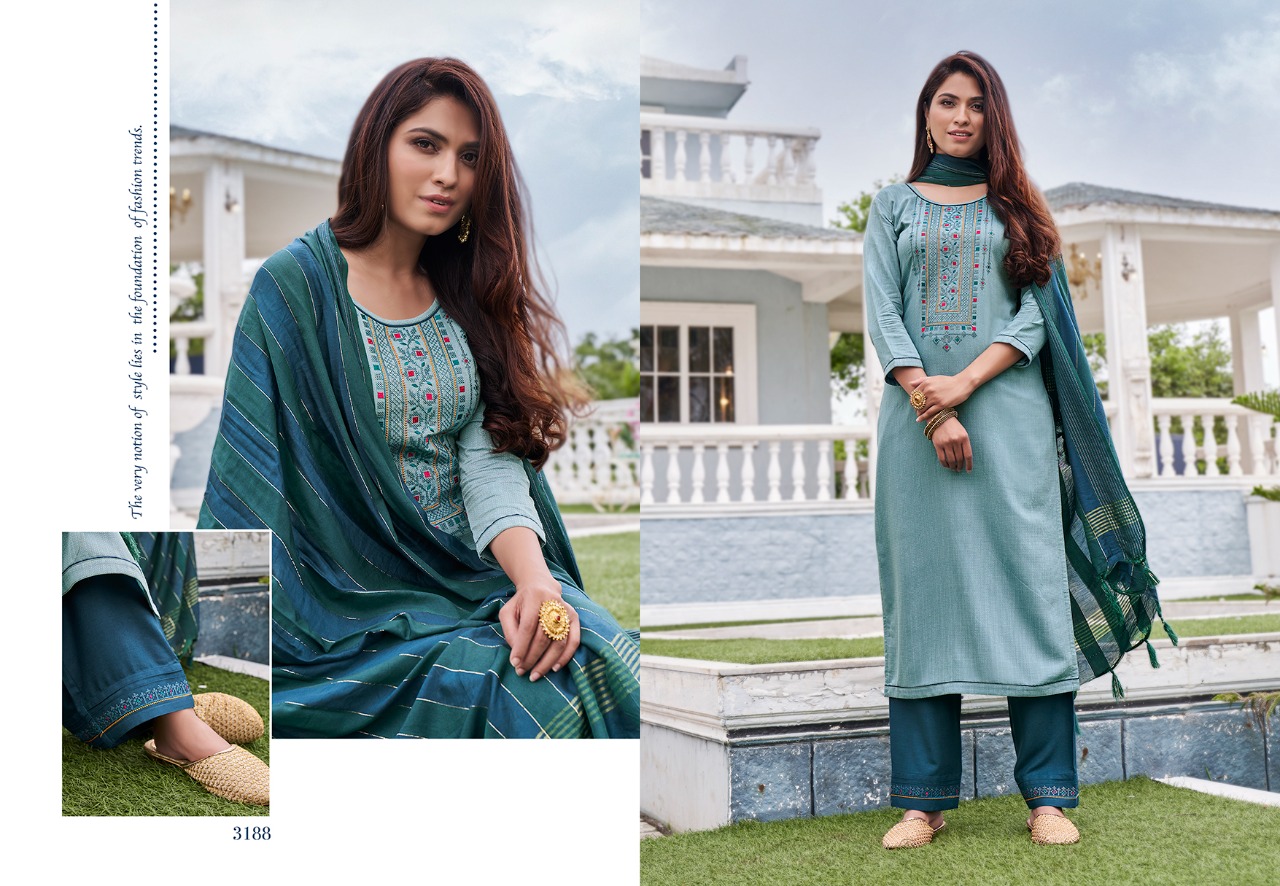 Kessi rangoon foxtail viscose regal look kurti bottom with dupatta catalog