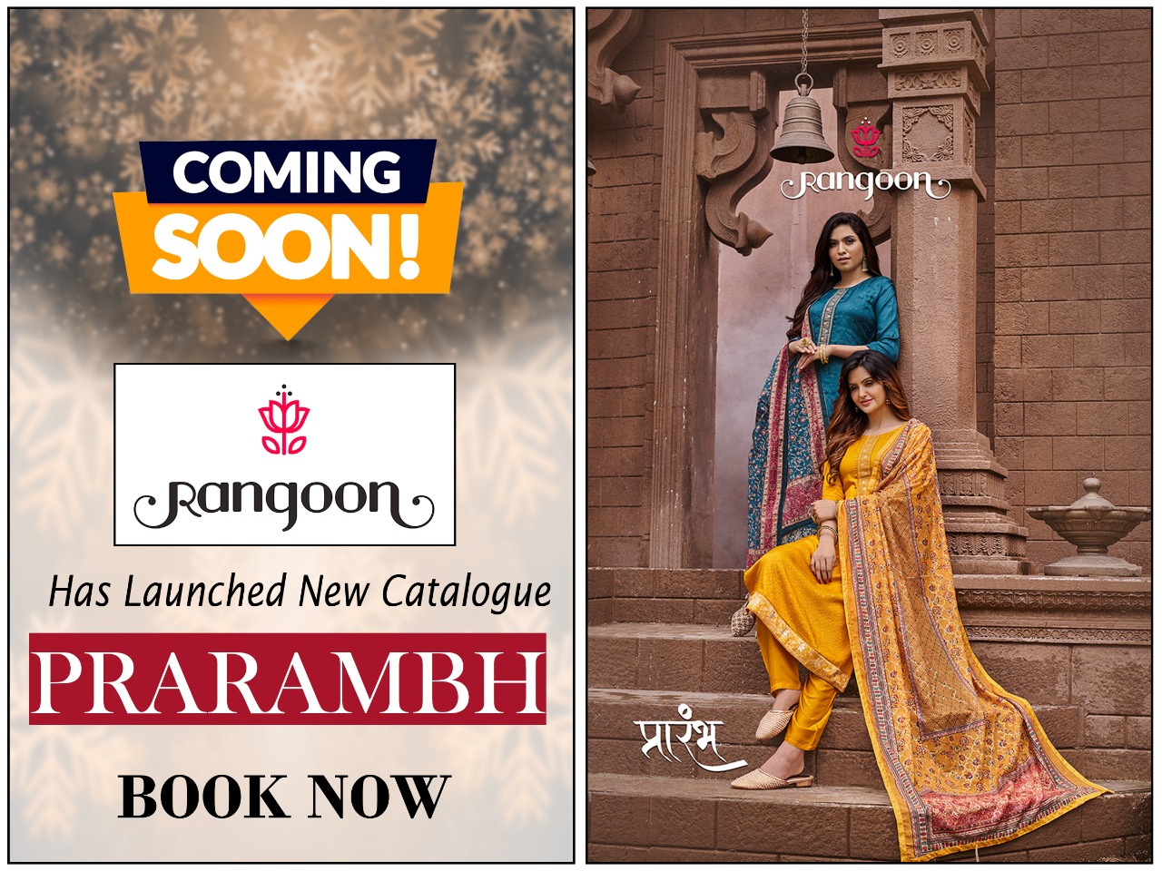 kessi rangoon prarambh viscose astonishing top Bottom with dupatta catalog