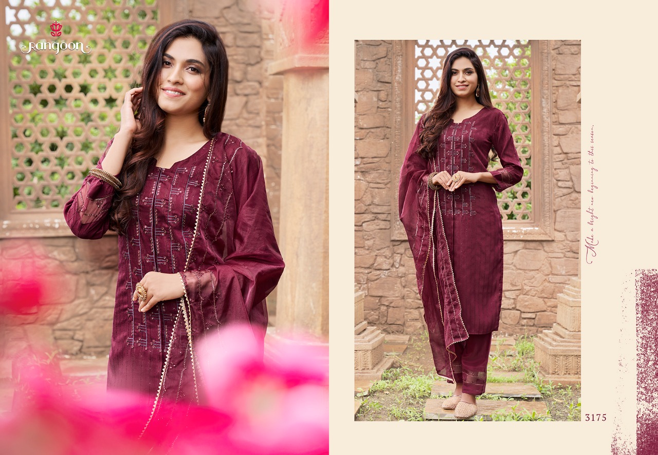 Kessi rangoon safron fancy silk catchy look kurti bottom with dupatta catalog