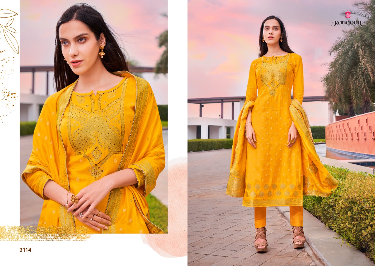 kessi rangoon sakhi saheli jacqard astonishing top bottom with dupatta catalog