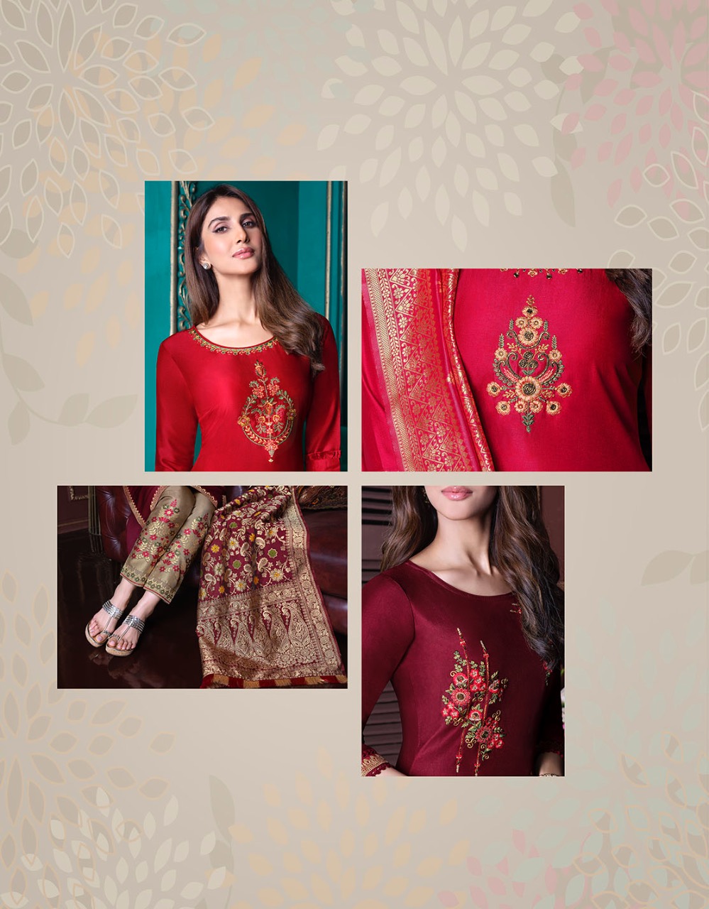 lilly and lali shringar silk astonish style kurti bottom with dupatta catalog