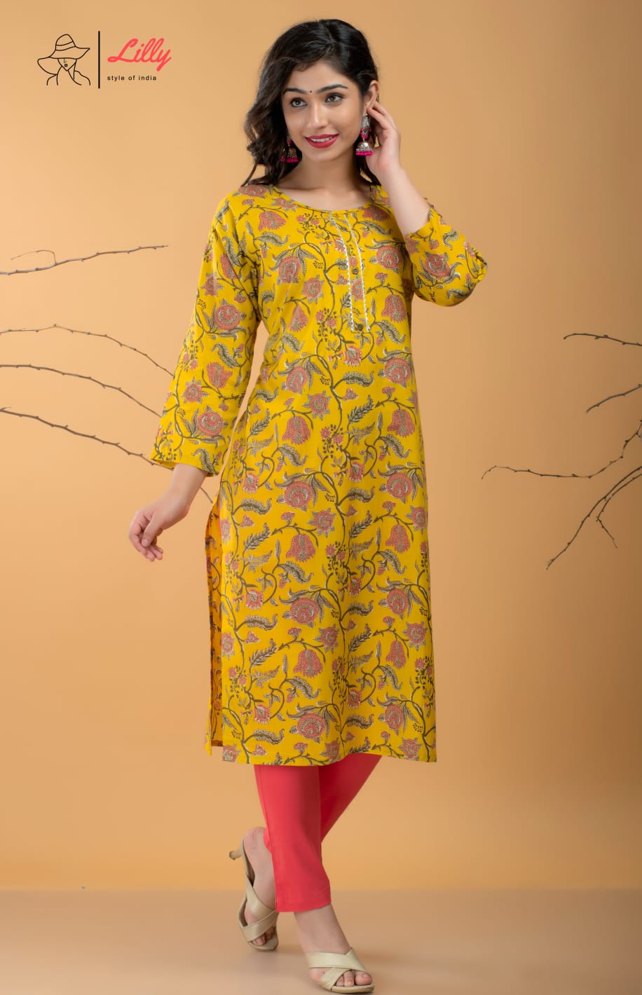 lilly style of india Beby astonishing look combo kurti size set