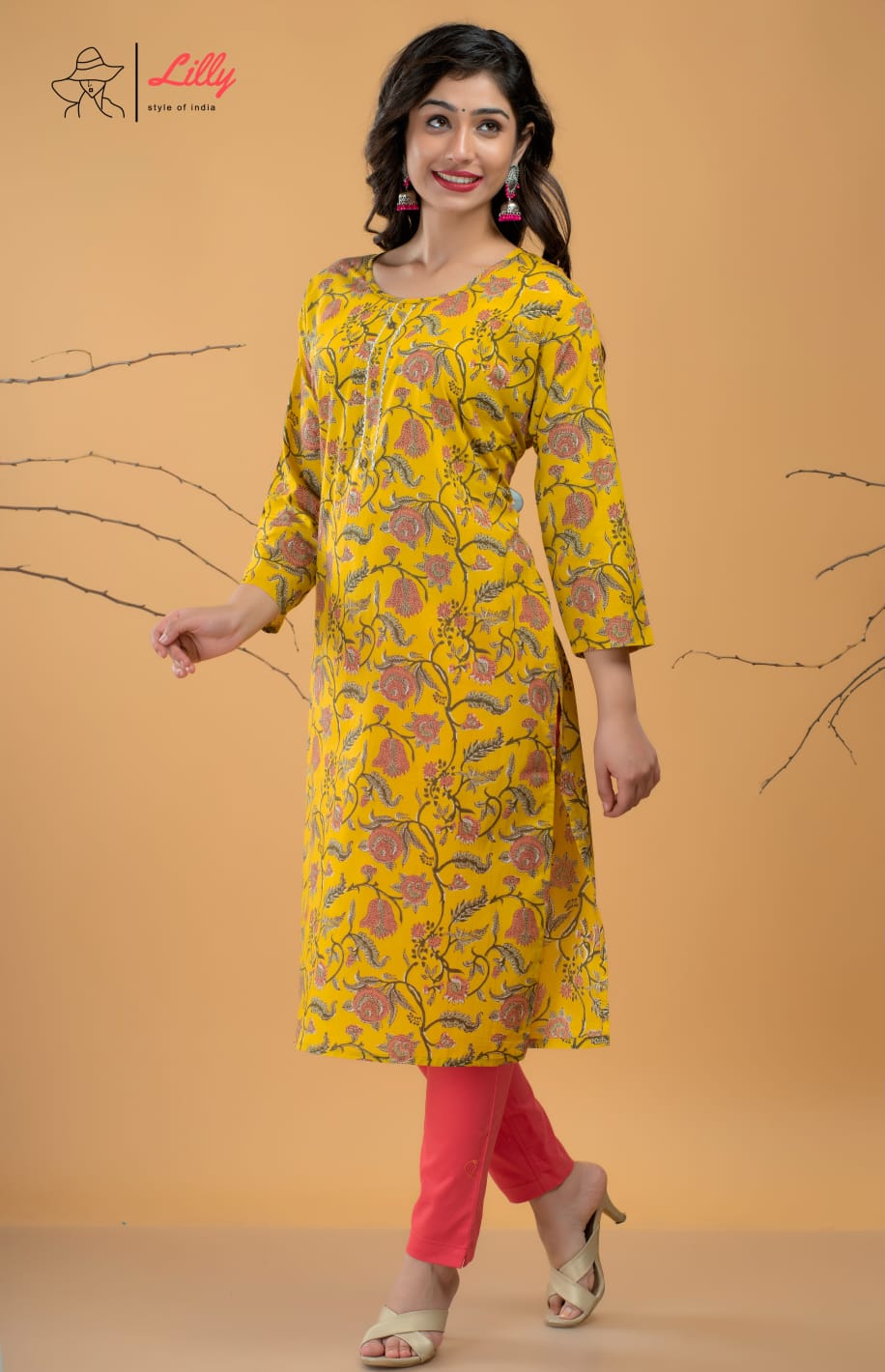 lilly style of india Beby astonishing look combo kurti size set