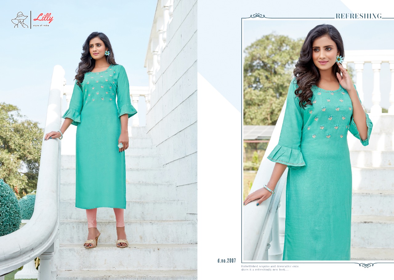 lilly style of india netflix rayon new and modern style kurti catalog