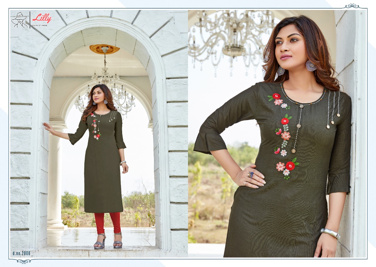 lilly style of india netflix rayon new and modern style kurti catalog