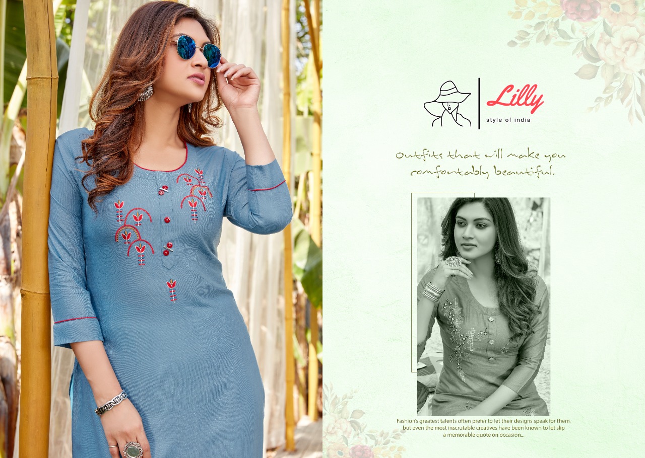 lilly style of india ovi rayon astonishing kurti catalog