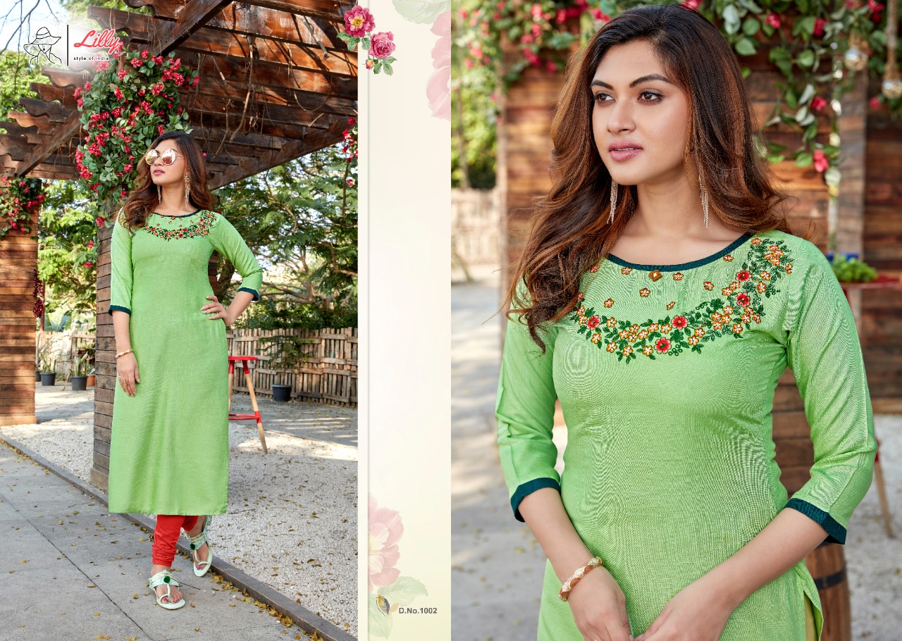 lilly style of india senorita rayon astonishing kurti catalog