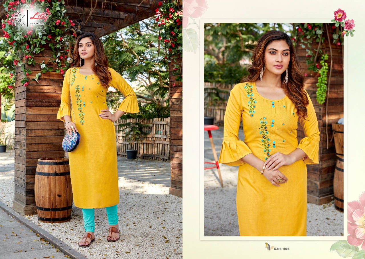 lilly style of india senorita rayon astonishing kurti catalog