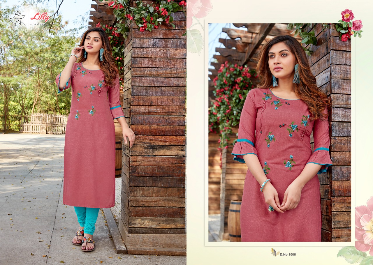 lilly style of india senorita rayon astonishing kurti catalog