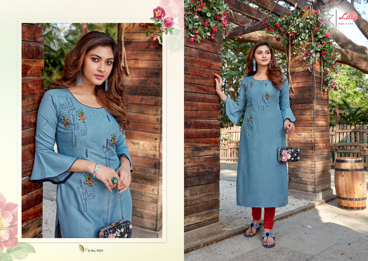 lilly style of india senorita rayon astonishing kurti catalog