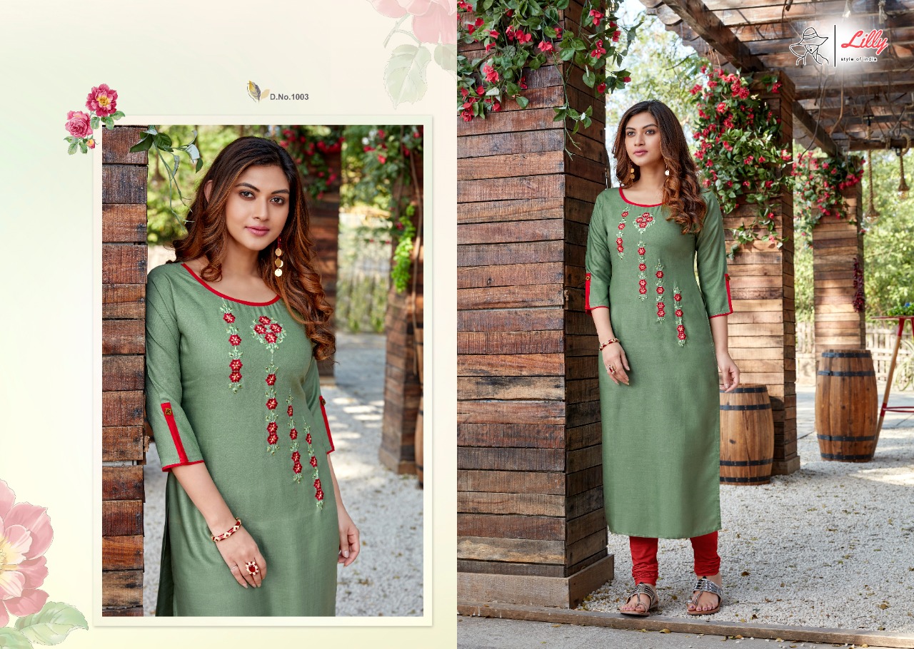 lilly style of india senorita rayon astonishing kurti catalog