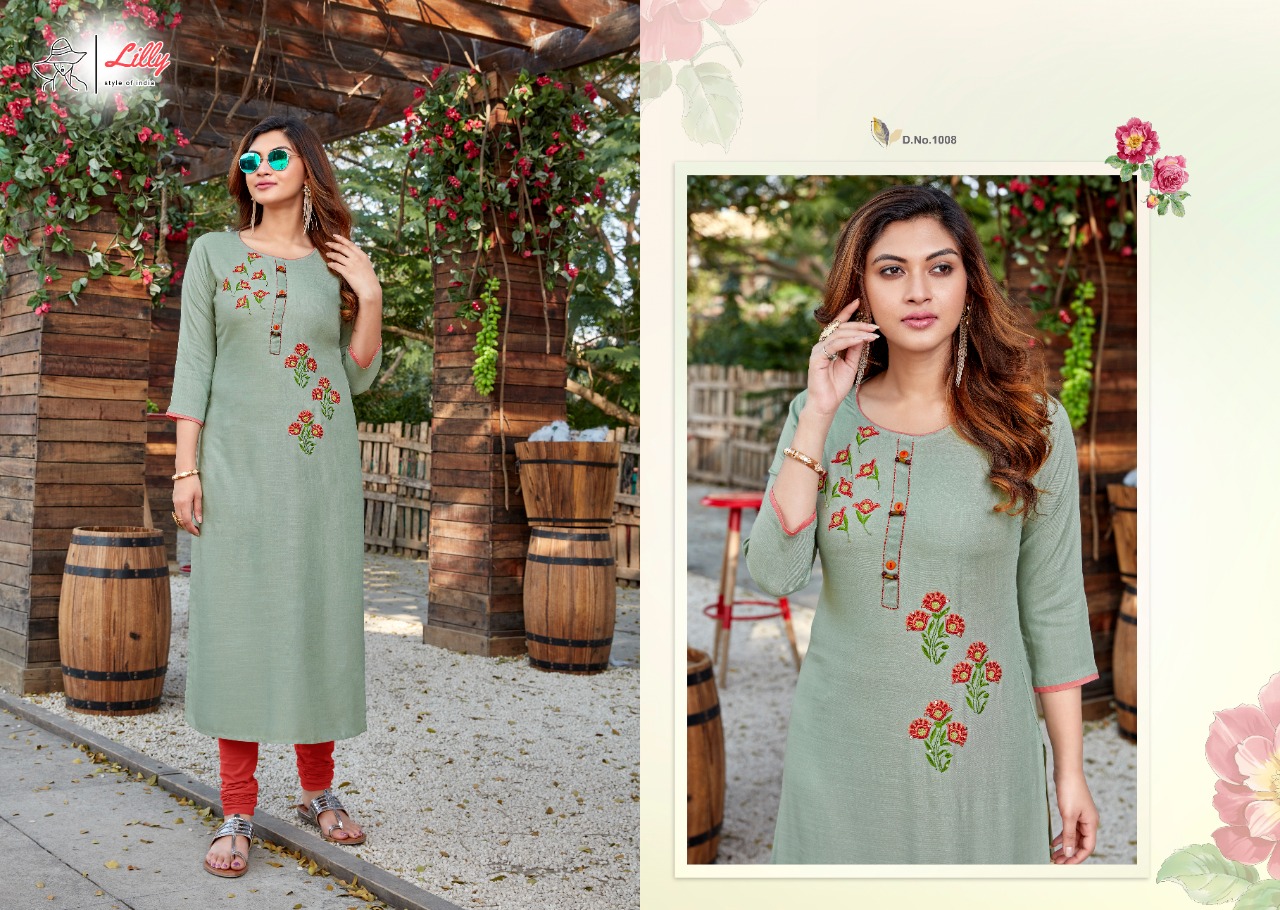 lilly style of india senorita rayon astonishing kurti catalog