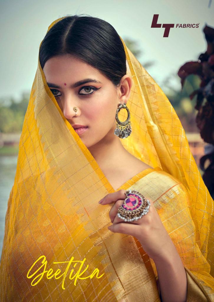 lt fashion geetika kora silk gorgeous look saree catalog