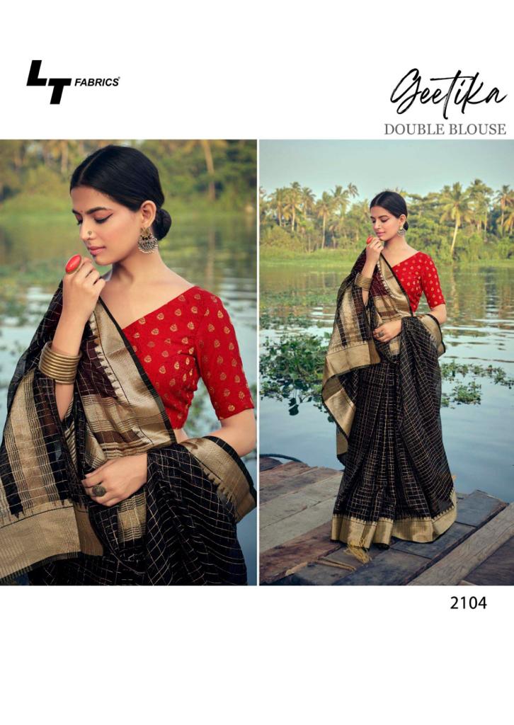 lt fashion geetika kora silk gorgeous look saree catalog