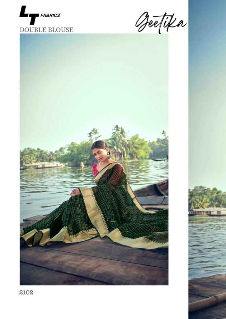 lt fashion geetika kora silk gorgeous look saree catalog