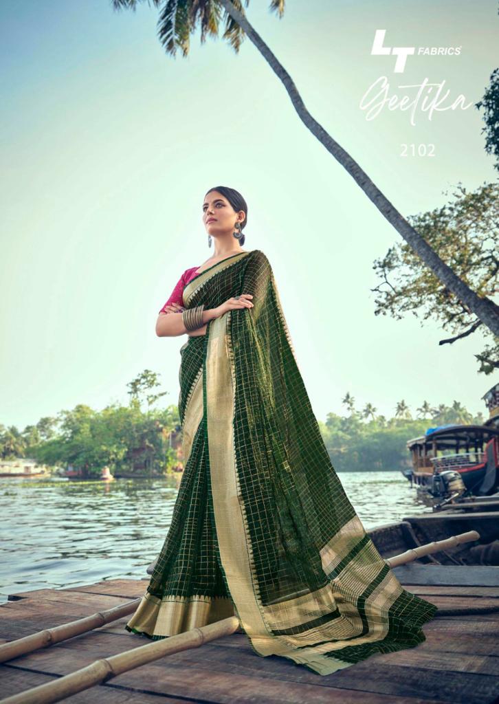 lt fashion geetika kora silk gorgeous look saree catalog