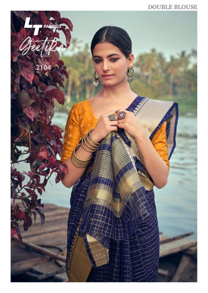 lt fashion geetika kora silk gorgeous look saree catalog