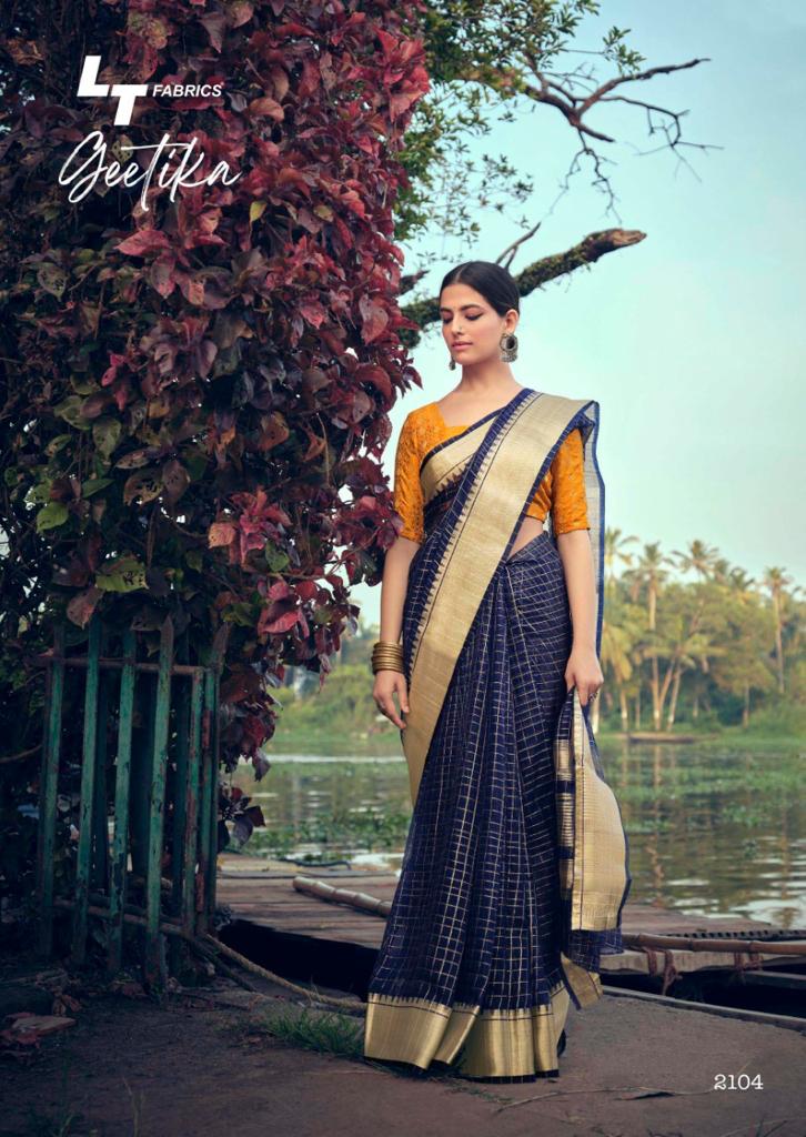 lt fashion geetika kora silk gorgeous look saree catalog