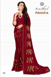 lt kashvi aleesha black moss regal look saree catalog