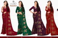 lt kashvi aleesha black moss regal look saree catalog